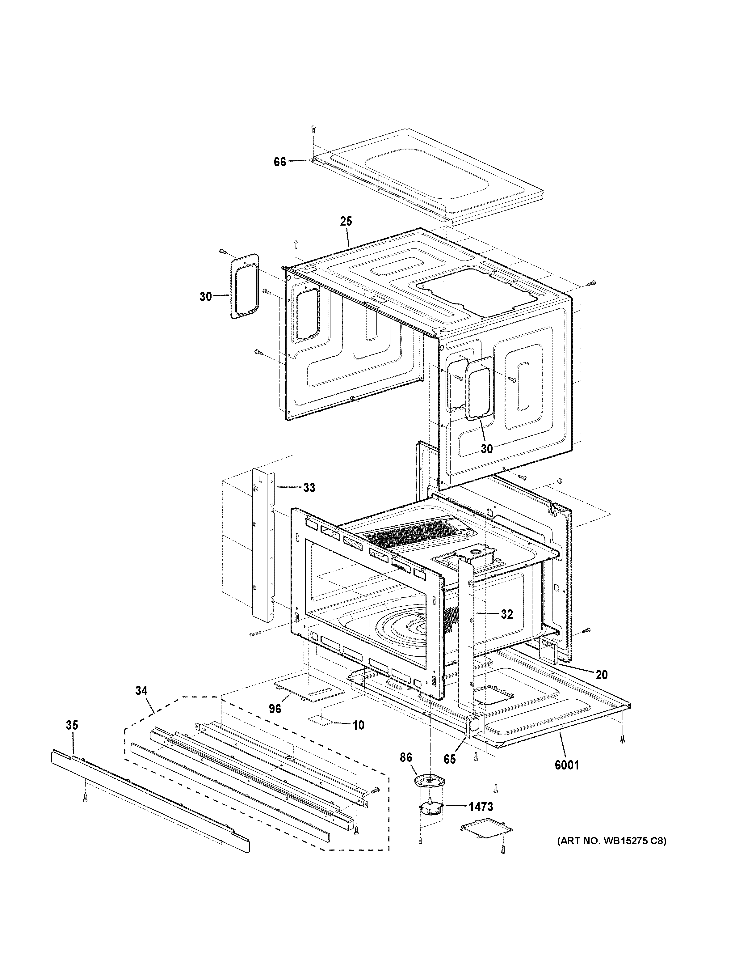 Oven cavity parts