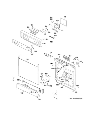 Escutcheon & door assembly