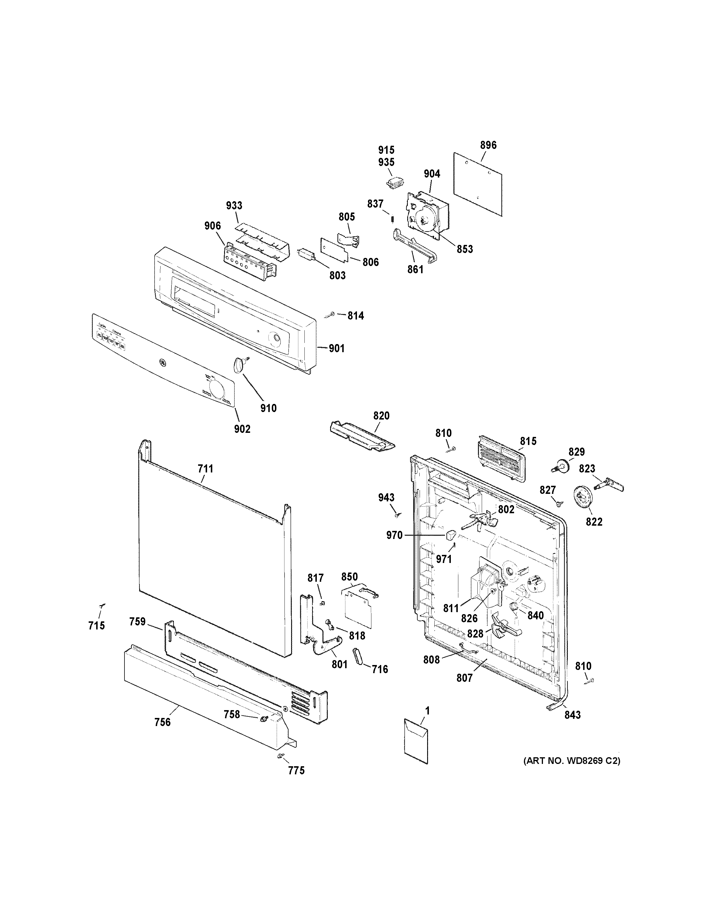 ESCUTCHEON & DOOR ASSEMBLY