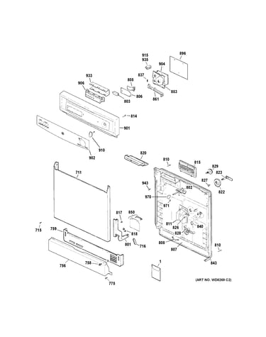 Escutcheon & door assembly