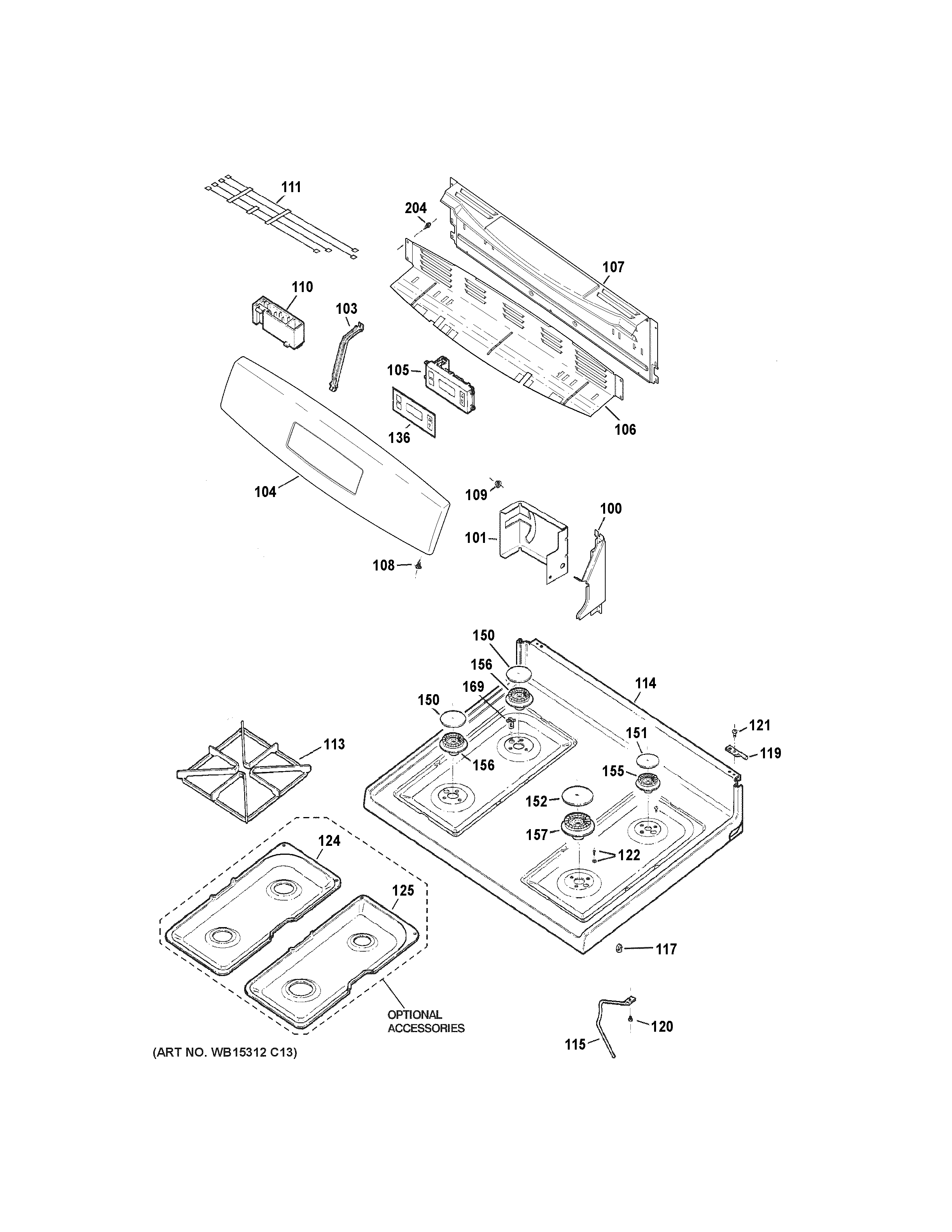 CONTROL PANEL & COOKTOP