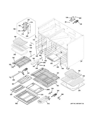 Oven cavity parts