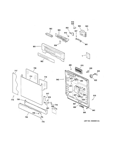 Escutcheon & door assembly