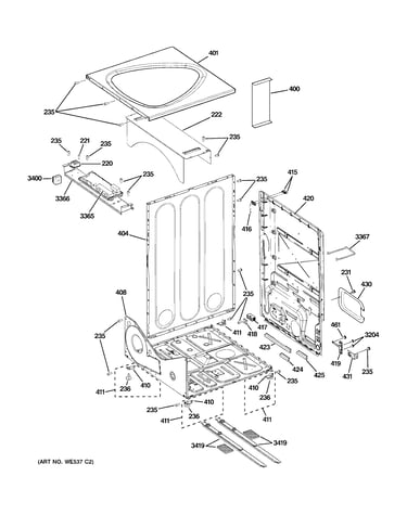 Cabinet & top panel