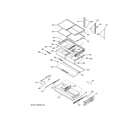 GE PWE23KMDGES fresh food shelves diagram