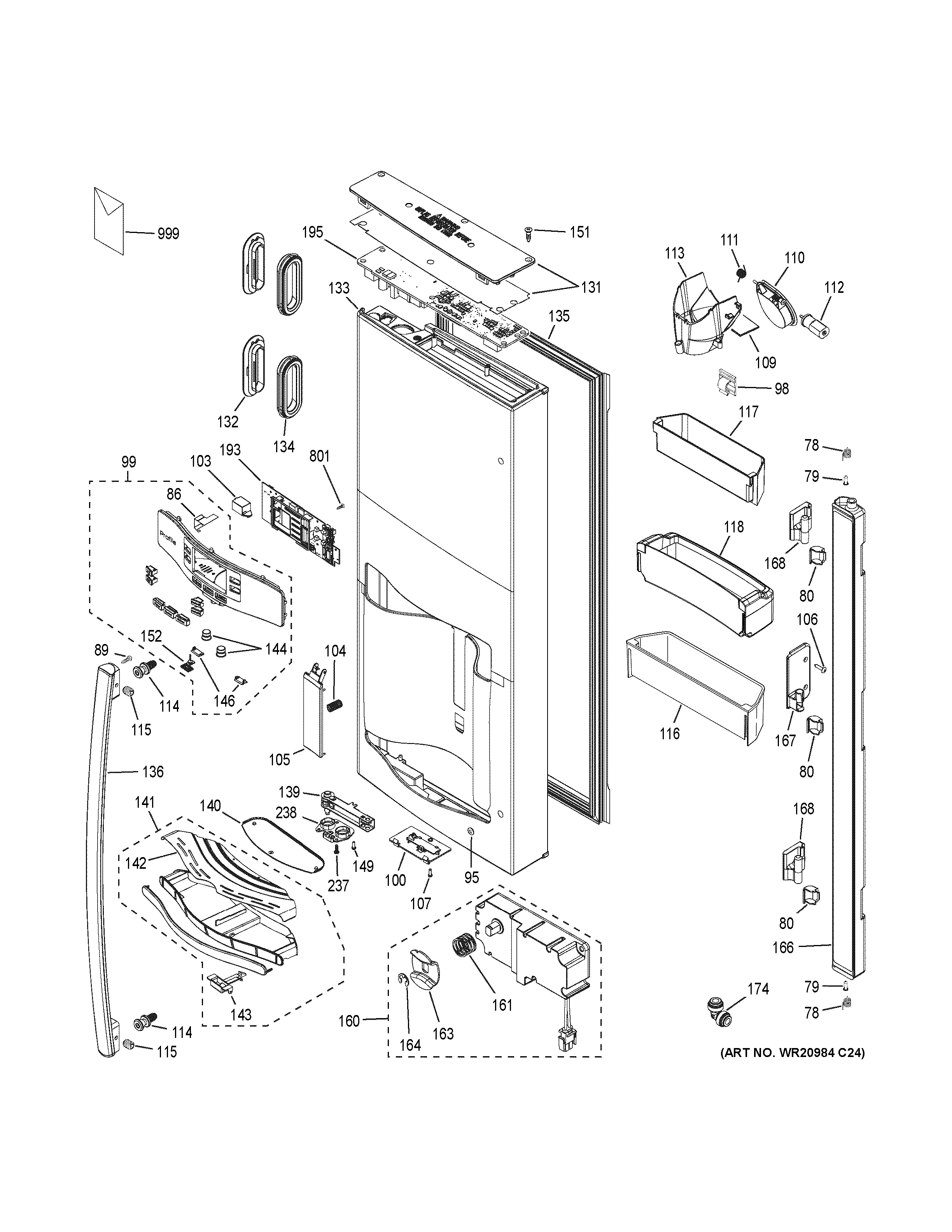 Dispenser door