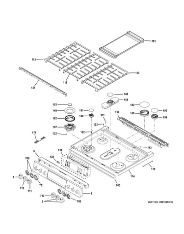 Control panel & cooktop