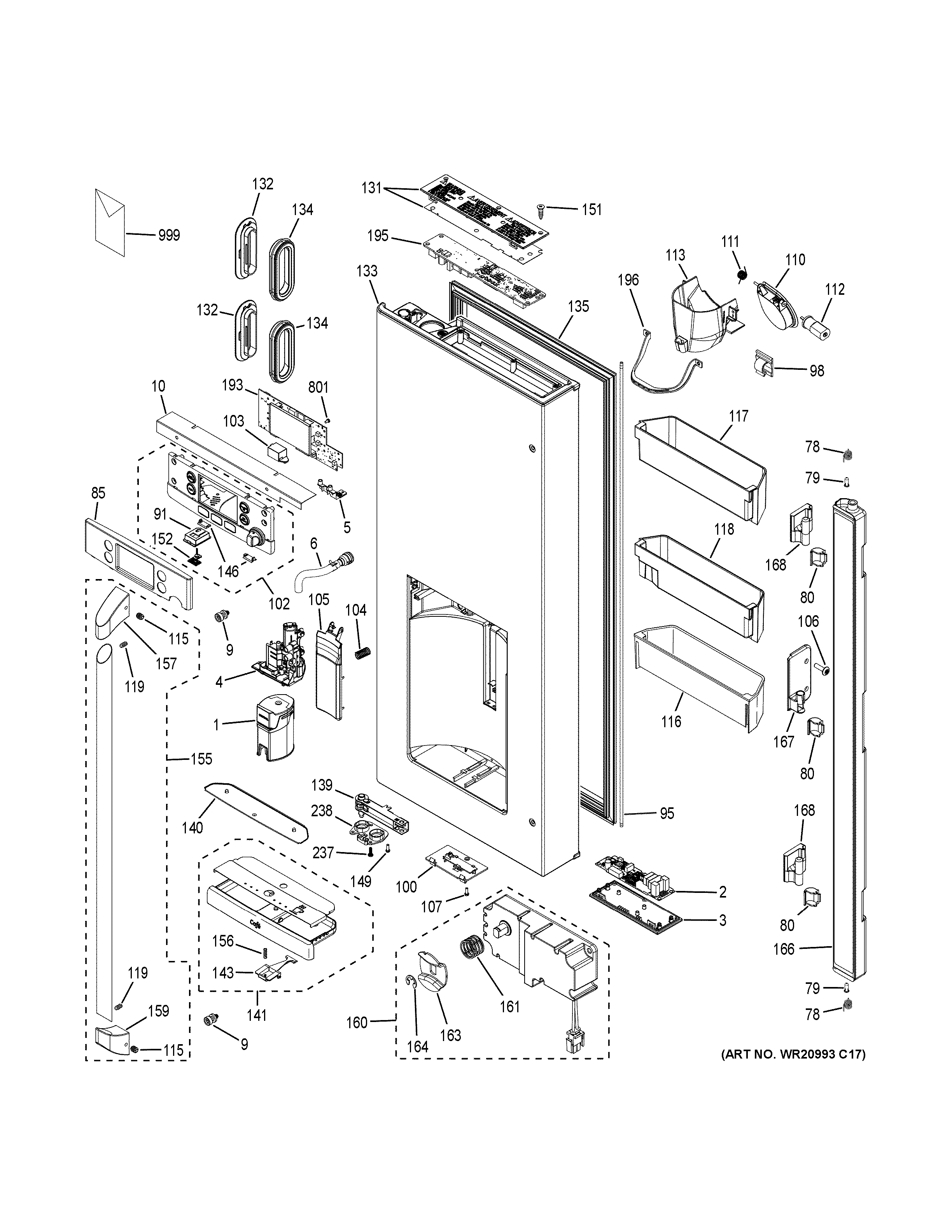 Dispenser door