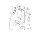 GE GFE26GGKDWW dispenser door diagram