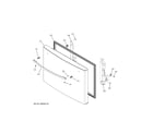 GE GFE26GGKDWW freezer door diagram