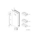 GE GFE26GGKDWW fresh food door - rh diagram