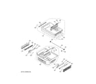 GE GFE26GGKDWW freezer shelves diagram