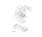 GE GFE26GGKDWW fresh food shelves diagram