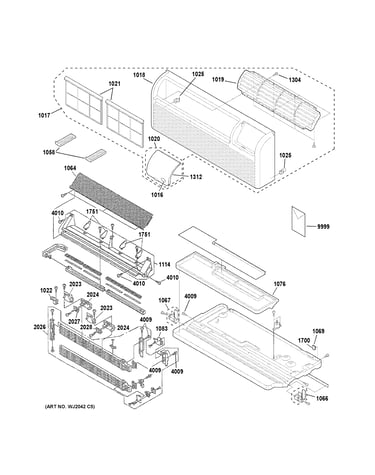 Grille, heater & base pan parts