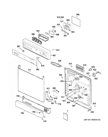 Escutcheon & door assembly