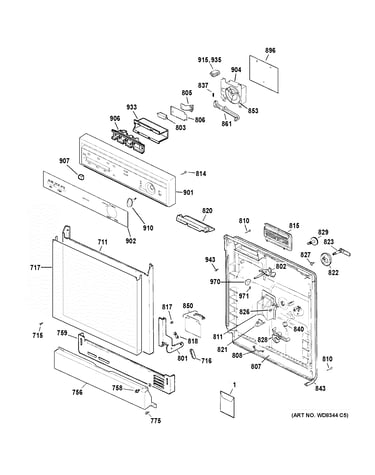Escutcheon & door assembly