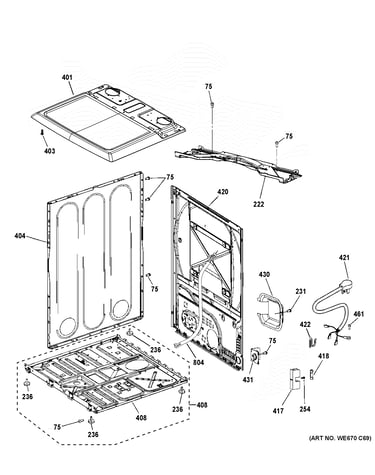 Cabinet & top panel