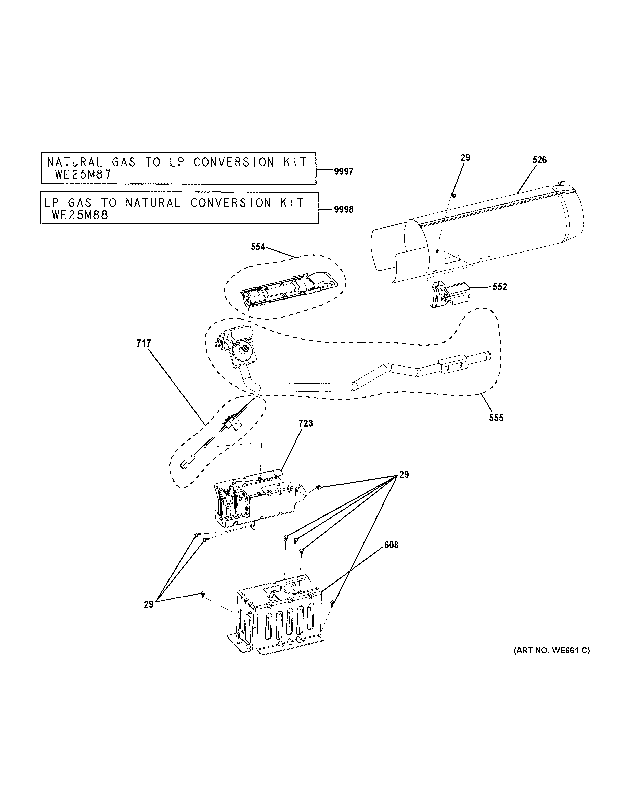 Gas valve & burner assembly