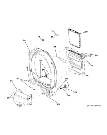 Front roller support