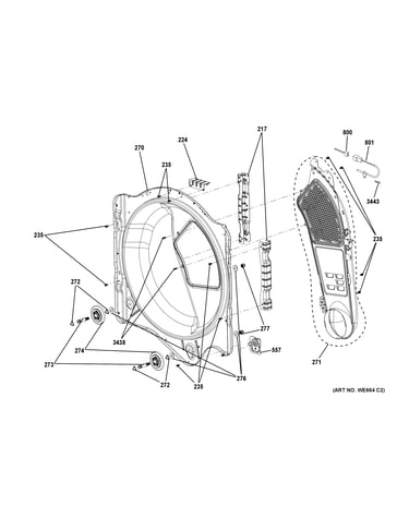 Rear roller support