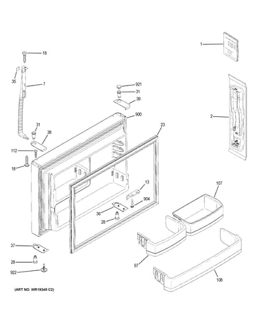 Freezer door