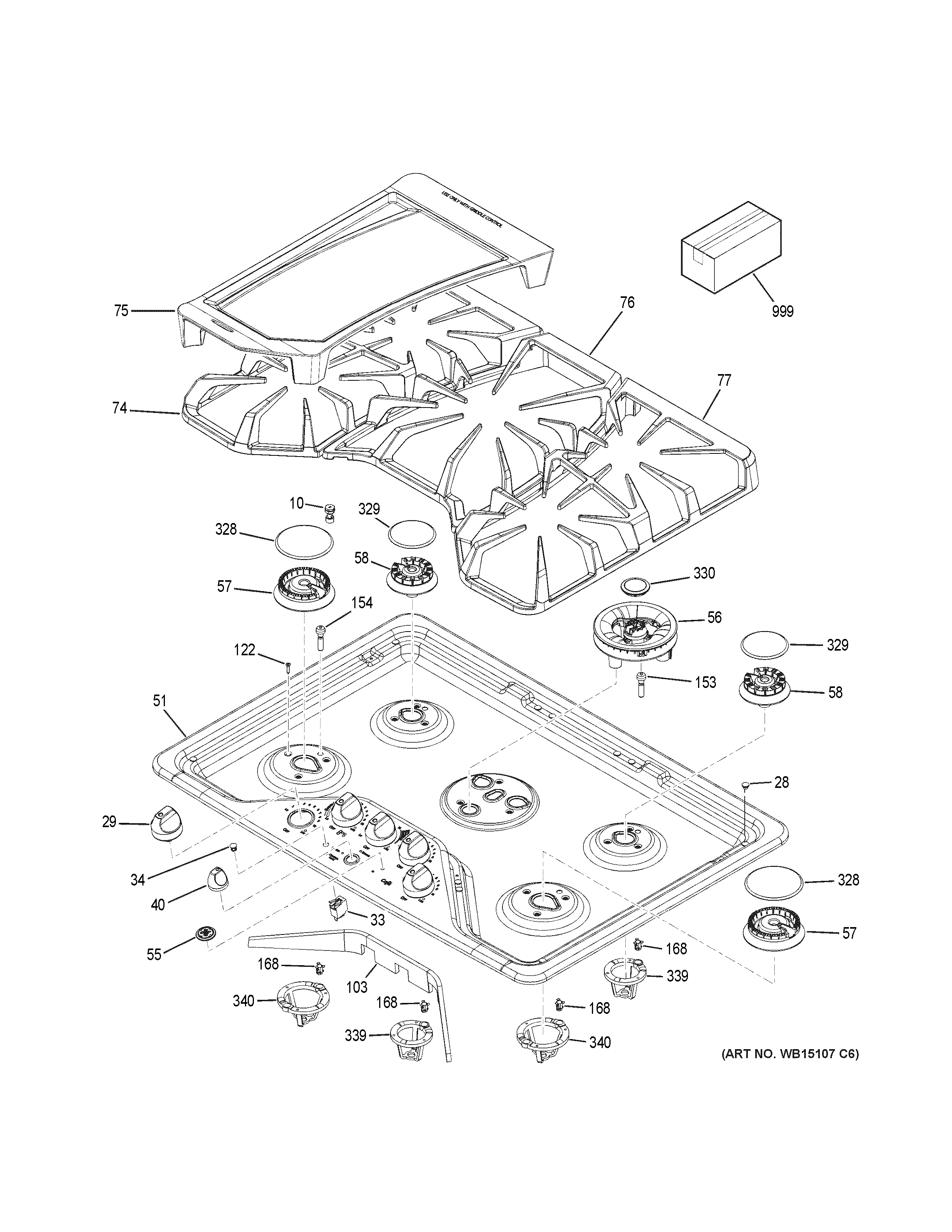 Control panel & cooktop