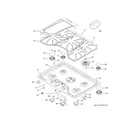 GE CGP650SET3SS control panel & cooktop diagram