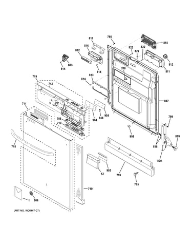 Escutcheon & door assembly