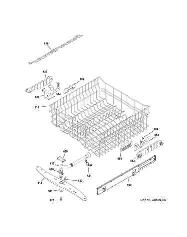 Upper rack assembly