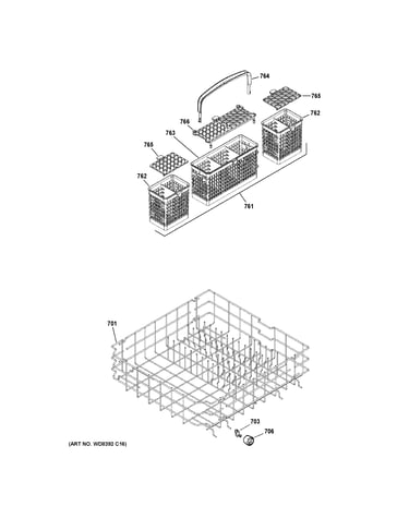 Lower rack assembly