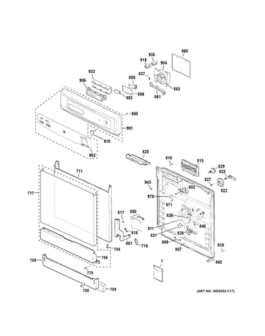 Escutcheon & door assembly