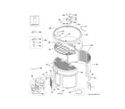 GE GEH50DEEJSCB control panel & shroud diagram