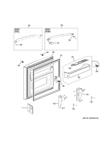 Freezer door