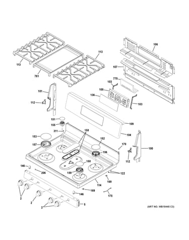 Control panel & cooktop