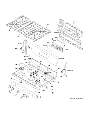 Control panel & cooktop