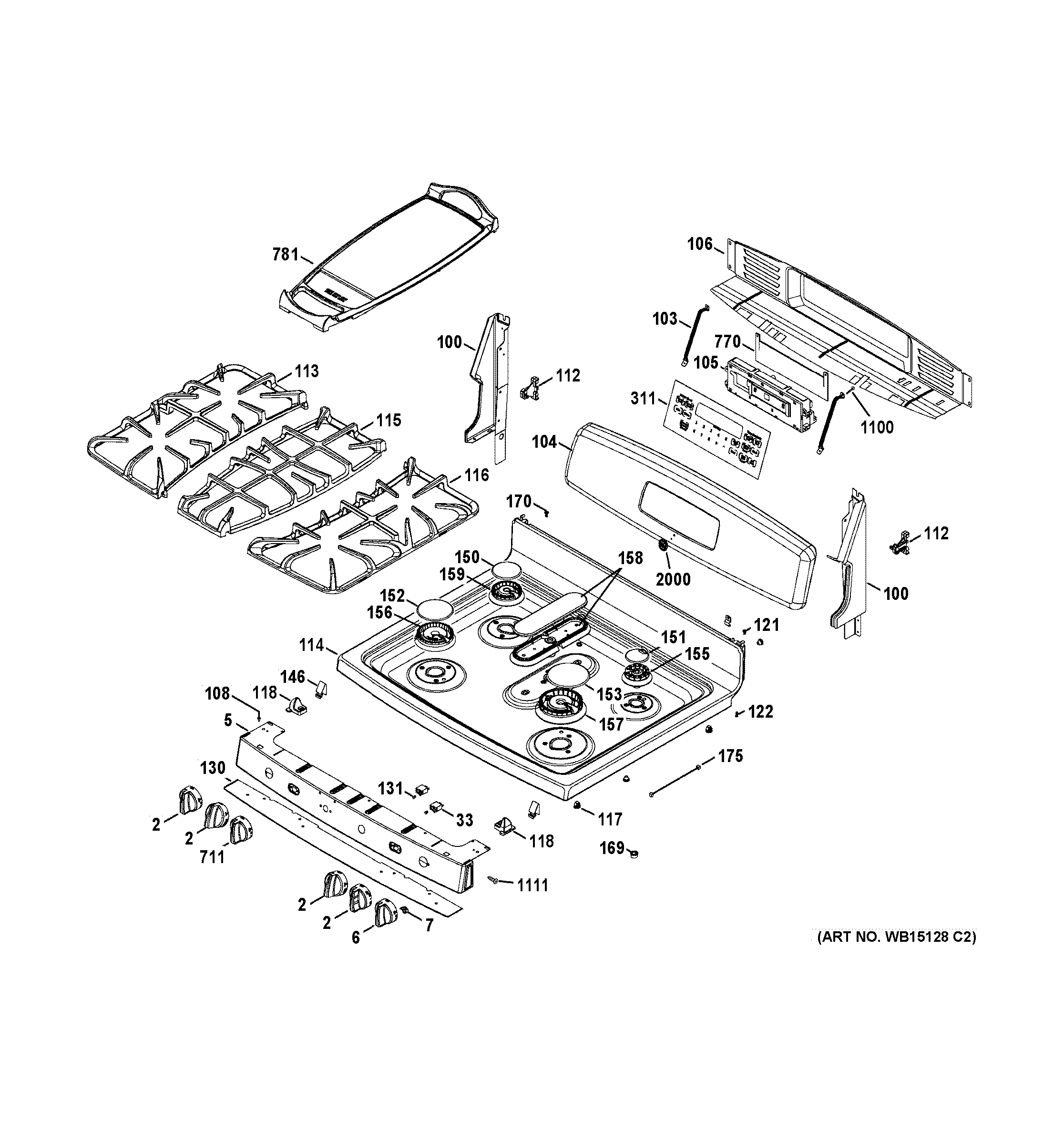 CONTROL PANEL & COOKTOP