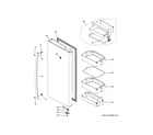 GE PYE22PSKGSS fresh food door - rh diagram