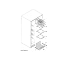 GE GSS23HGHECWW freezer shelves diagram