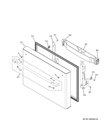Freezer door
