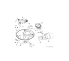 GE GDF510PSJ2SS sump & motor mechanism diagram