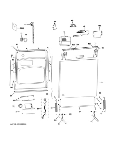 Escutcheon & door assembly