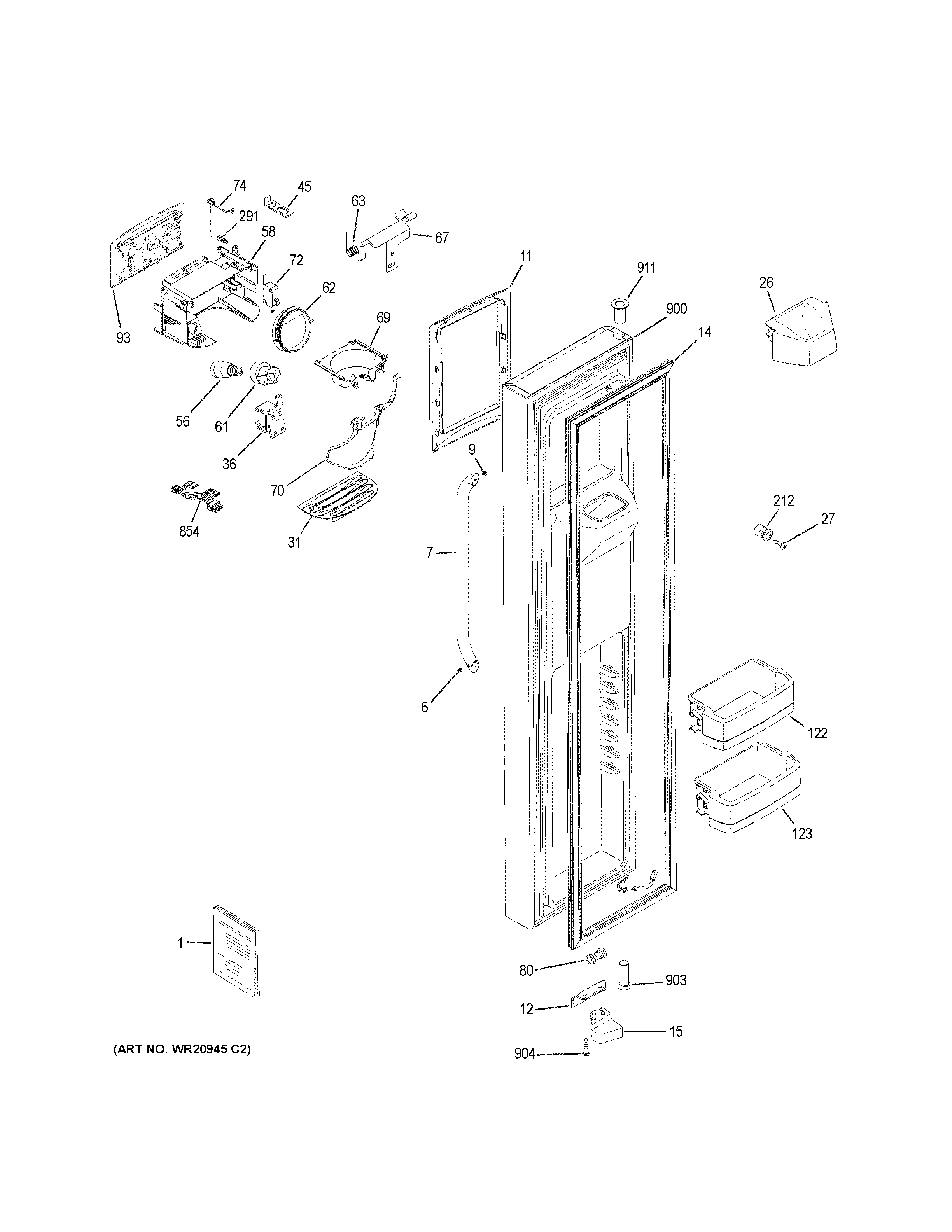 Freezer door