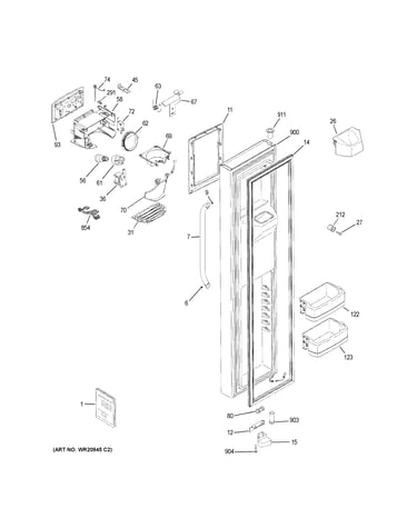 Freezer door