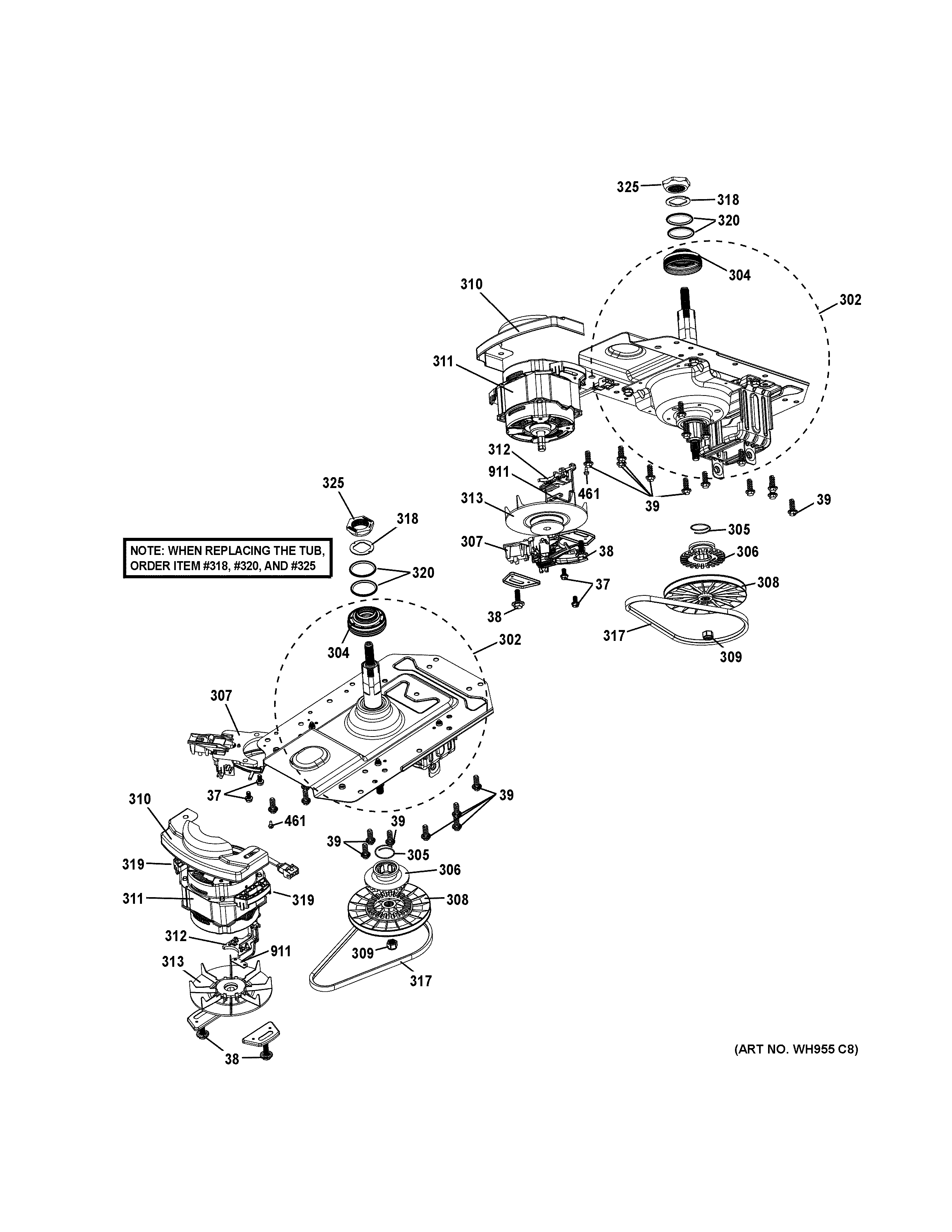 Motor & drive assembly