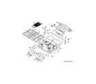 GE PGB995SET1SS control panel & cooktop diagram