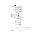 GE UCG1600LWW motor & drive parts diagram