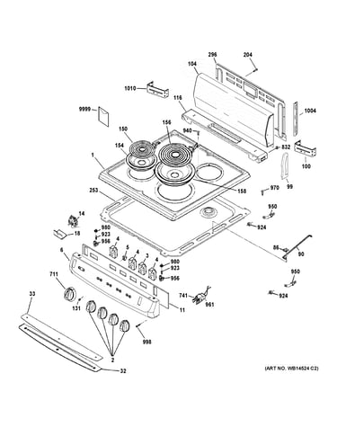 Control panel & cooktop