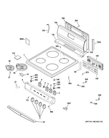 Control panel & cooktop