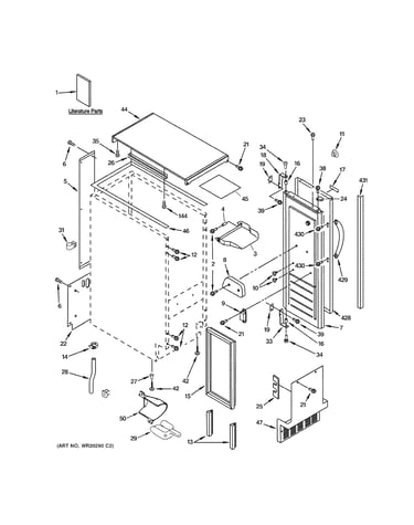 Cabinet, liner & door parts