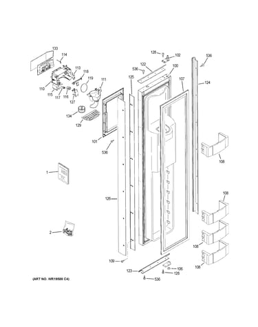 Freezer door